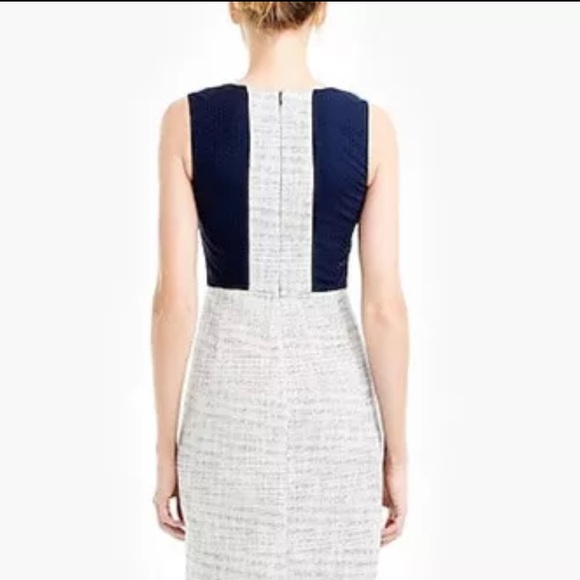 J Crew Tweed Eyelet Sheath Dress Size 12 Business casual preppy Work office - Picture 3 of 9